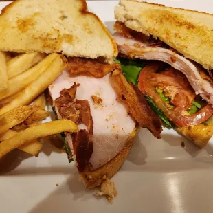 Turkey BLT with fries