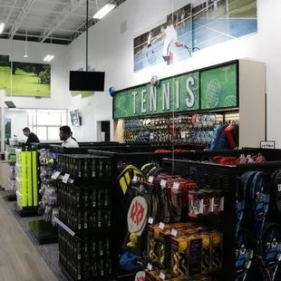 Tennis equipment.