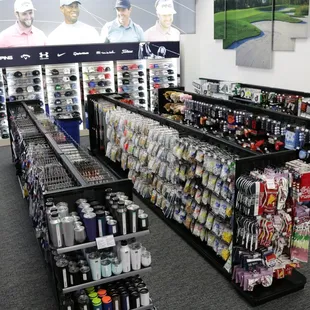 Hats, tees, and golf accessories