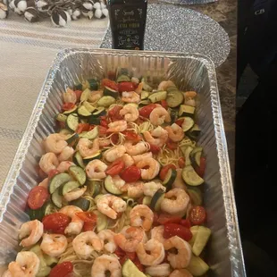 Shrimp with assorted vegetables