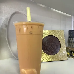 a cup of iced coffee