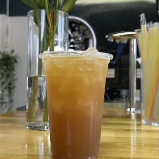 a cup of iced coffee