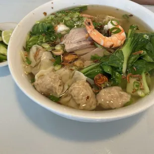 Combination Egg Noodle Soup