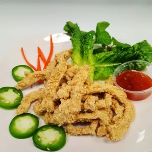 a plate of fried food