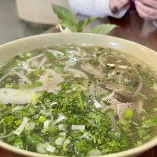Pho beef and meatball soup