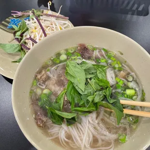 pho with the added on herbs