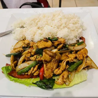Lunch Spicy Basil Chicken