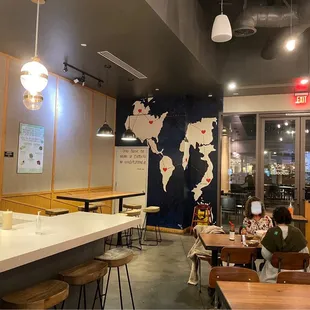 Inside seating &amp; bar area