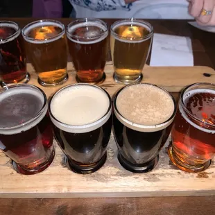Beer flights - yum!