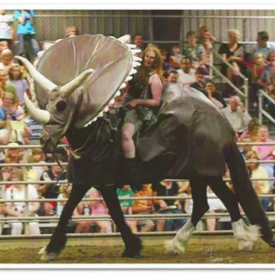 "Triceratops" Shire horse costume