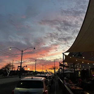Patio during sunset