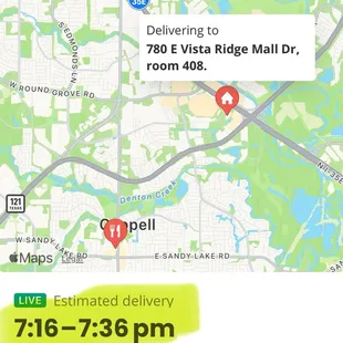 Look at time - Grub Hub never sent a message when they delivered - nearly an hour after the intended delivery time did I find it