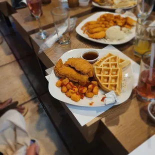 Chicken and Waffles with tenders