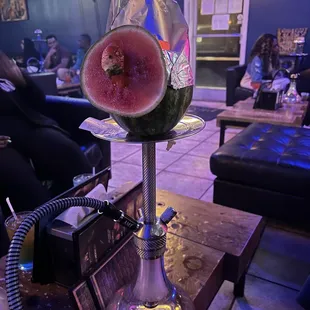 $10 Hookah, $30 watermelon head, $3 Ice Tube, and blue mist flavoring