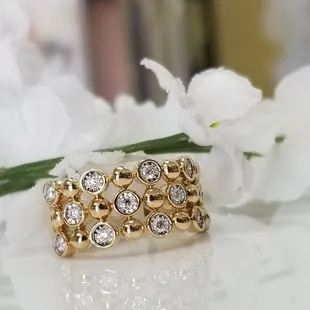 We love this Triple row band as an anniversary gift!