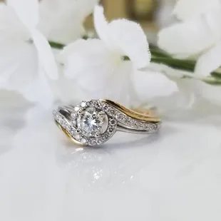 Beautiful Diamond Two Tone Ring on sale for only $1080!
