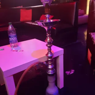 a glass of water on a table