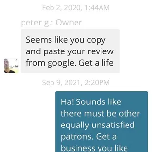 Prime example of the owner being a dick