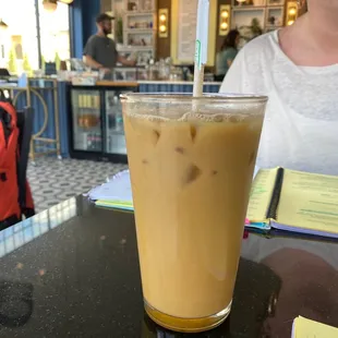 a woman sitting at a table