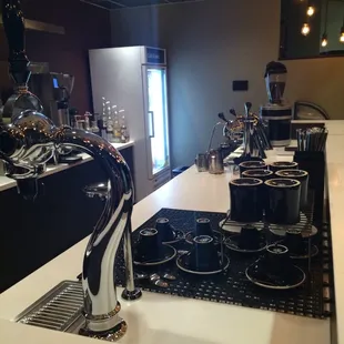 a coffee machine on the counter