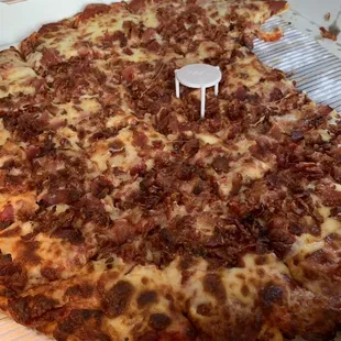 Bacon and pepperoni (sooo much bacon)