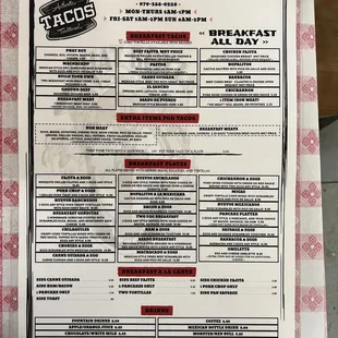 Menu (Front) (July 3, 2023)