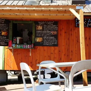 Cart with shaded seating