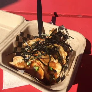 Teriyaki chicken dumplings.