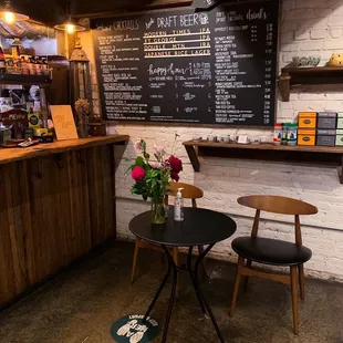 Another cozy corner, sadly not for seating in the pandemic