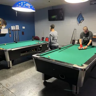 Two pool tables as well... league Tuesday nights