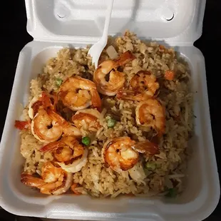 The Shrimp Fried Rice. 10 Shrimp w/ Fried Rice is what it should be called.