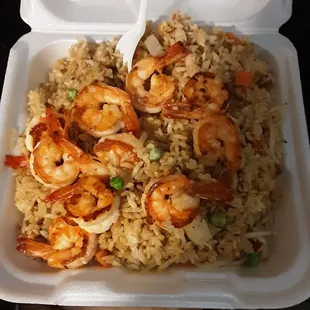 The Shrimp Fried Rice. 10 Shrimp w/ Fried Rice is what it should be called.