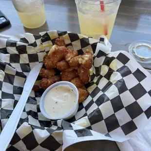 a basket of fried chicken