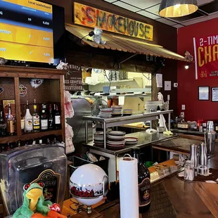 the counter area of the restaurant