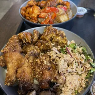 food, chicken wings and fried chicken