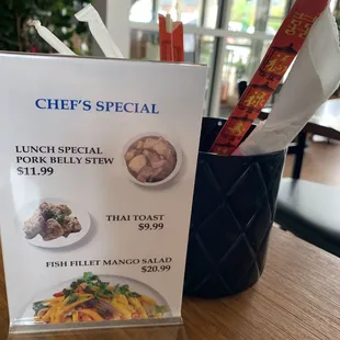 Chef&apos;s special