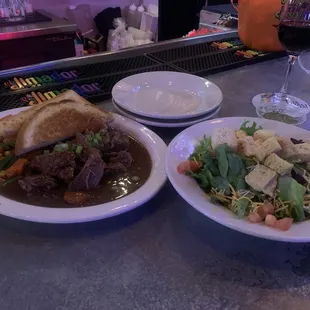 Pot roast-Tuesday special-salad substituted for potatoes