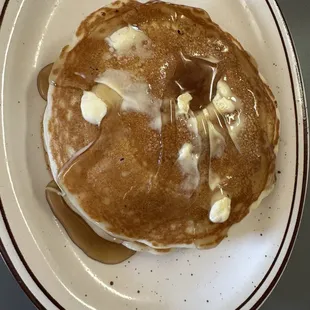 Pancakes. Friend said they were delicious and fluffy.