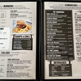 Menu Prices as of October 2022