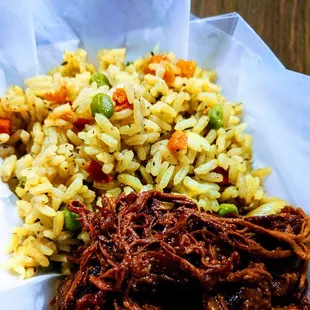 Apple Bourbon Pulled Chicken. Phenix Rice.