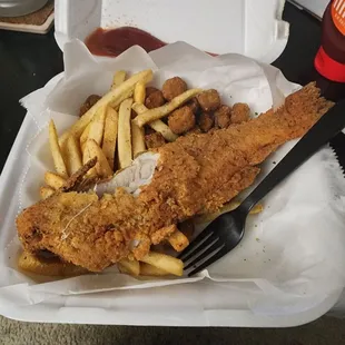 The Whole Catfish was nice and FRESH! It was pricey but worth it. I didn&apos;t feel cheated.