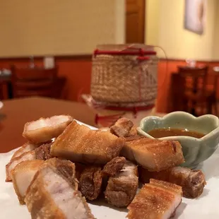 Fried Crispy Pork Belly $9 dollars.