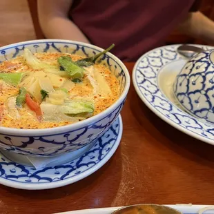 Red Curry level 3 spice was incredibly tasting with a smokey flavor