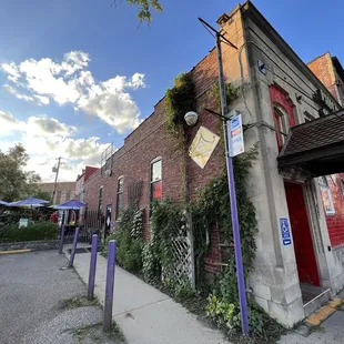 Cute building, you should seat in the Garden area.