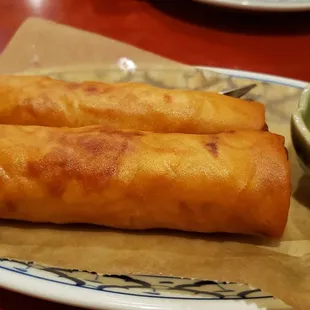 Veggie egg rolls ($7). Oily but really tasty.