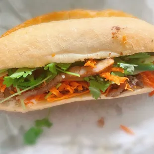 Grilled pork banhmi sandwich