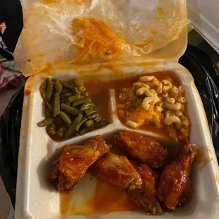 chicken wings and fried chicken, food