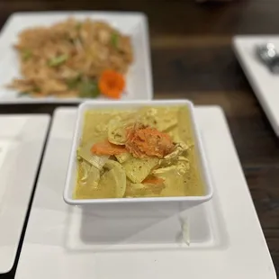 two plates of food
