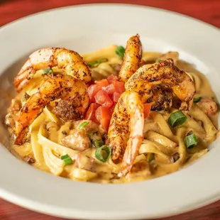 Cajun Seafood Pasta.  It has just the right amount of spice!