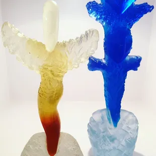 Cast Glass "Totems" by California artist Mark Abildgaard